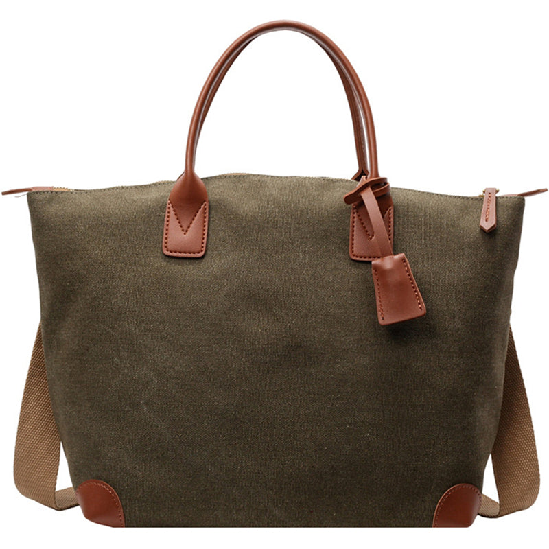Canvas Colorblock Tote Bag