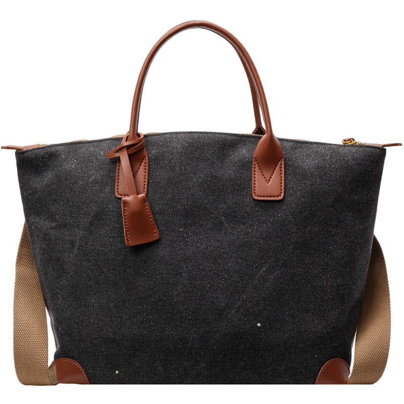 Canvas Colorblock Tote Bag