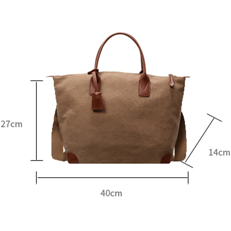 Canvas Colorblock Tote Bag