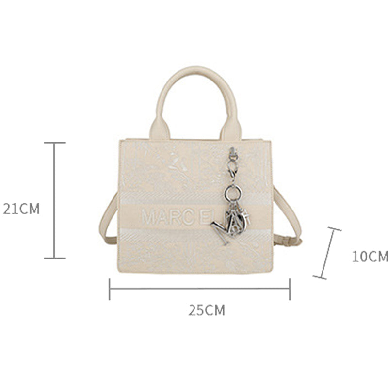 Tote Bag With Embroidered Lettering