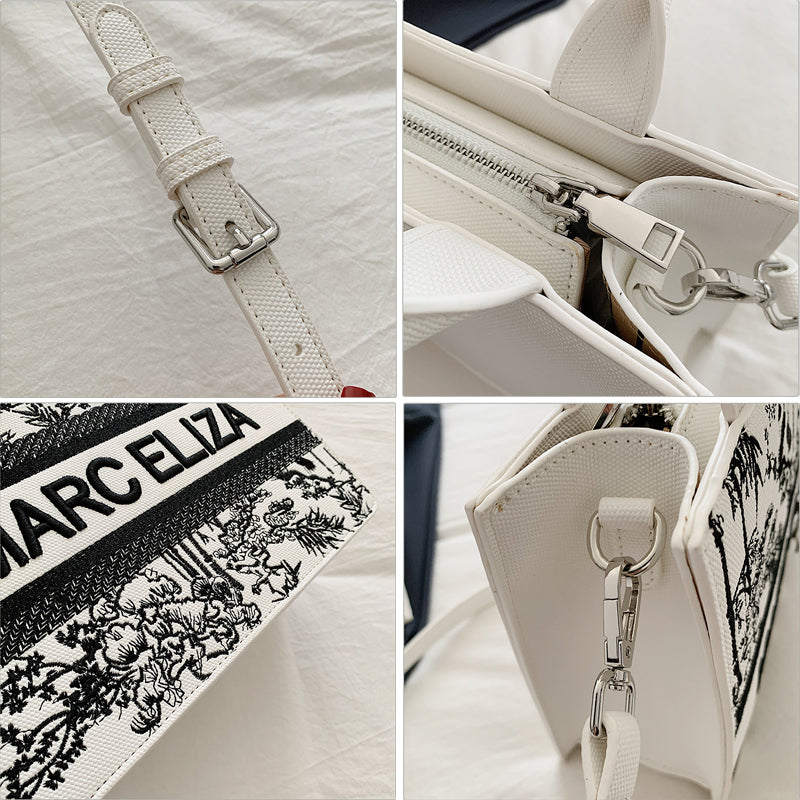 Tote Bag With Embroidered Lettering