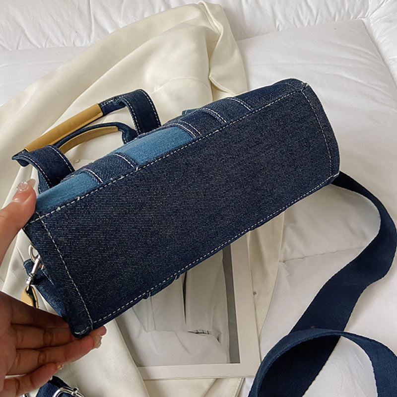 Contrast Color Tote Bag