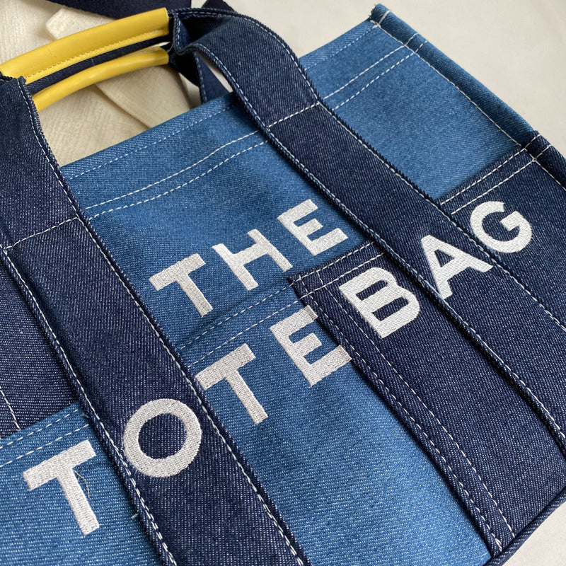Contrast Color Tote Bag