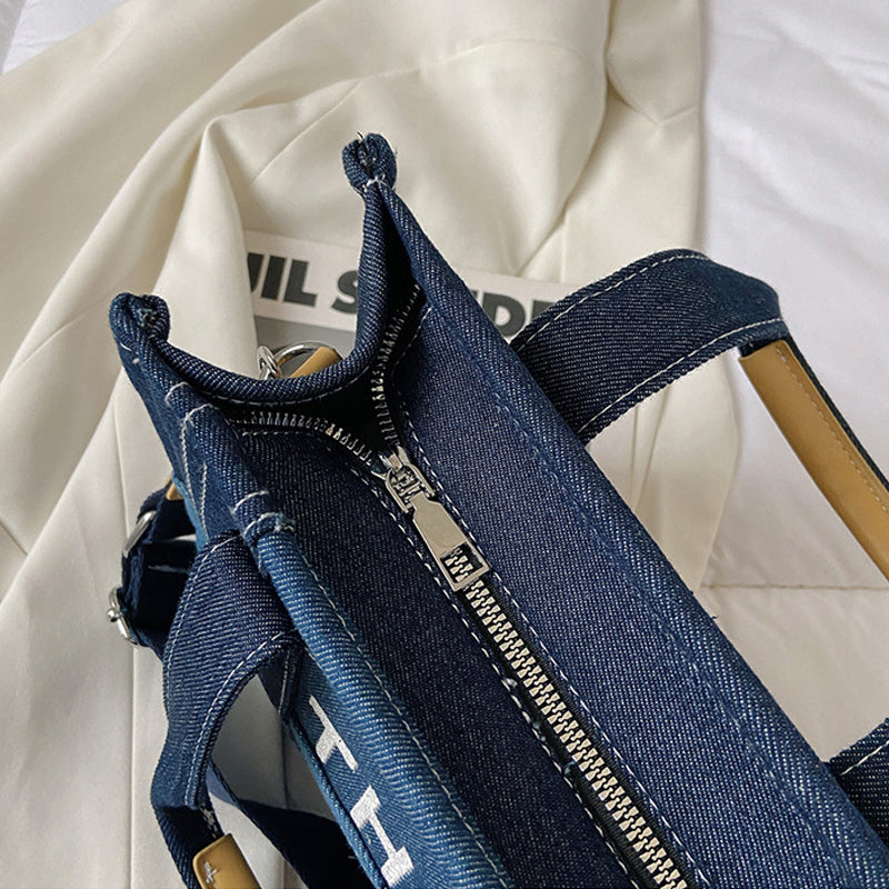Contrast Color Tote Bag