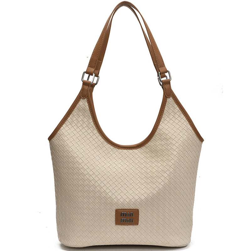 Sling Tote Bag With Woven Pattern
