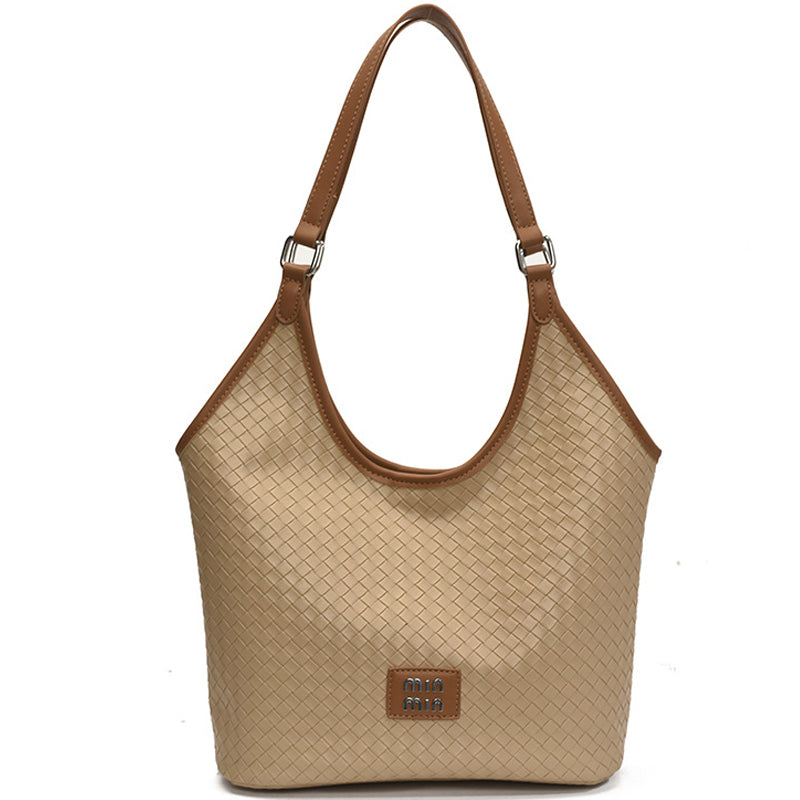 Sling Tote Bag With Woven Pattern