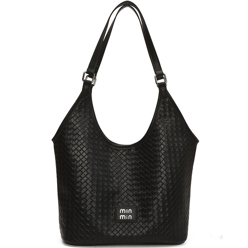 Sling Tote Bag With Woven Pattern