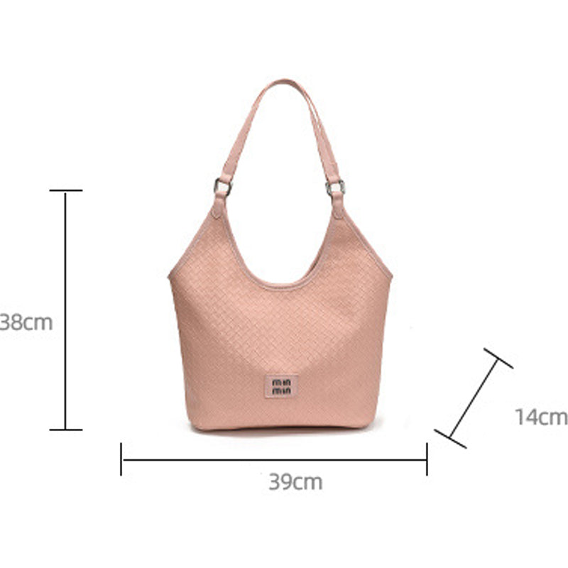 Sling Tote Bag With Woven Pattern