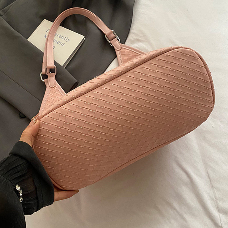 Sling Tote Bag With Woven Pattern