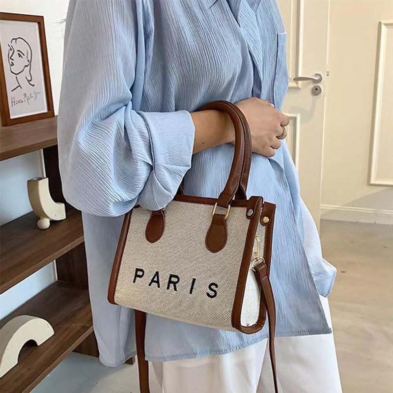 Canvas Embroidered Crossbody Bag