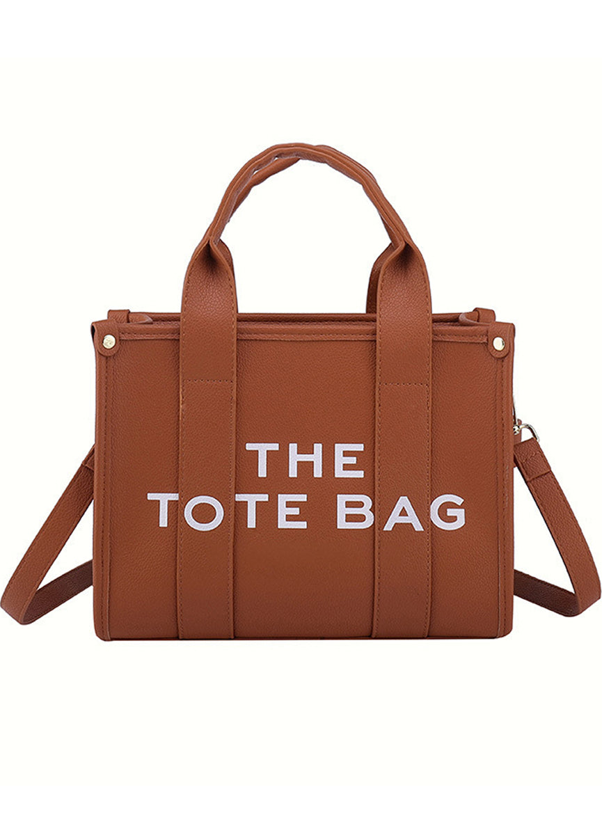 Tote Bag With Printed Letters