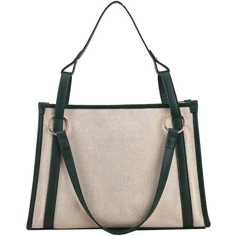 Canvas Contrast Tote Bag