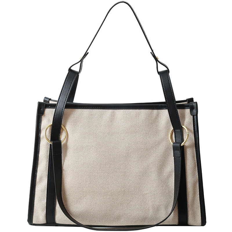Canvas Contrast Tote Bag