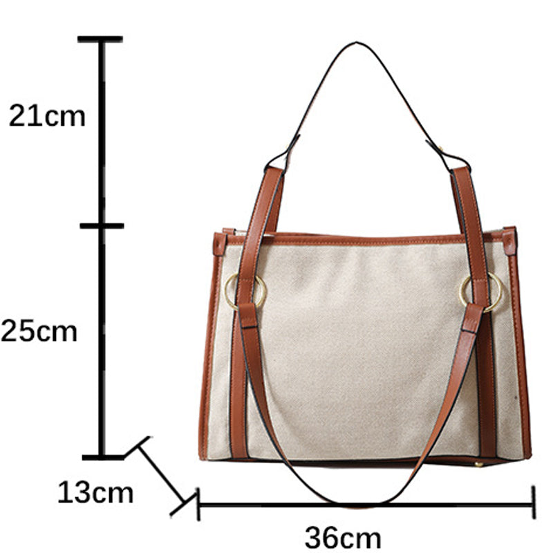 Canvas Contrast Tote Bag