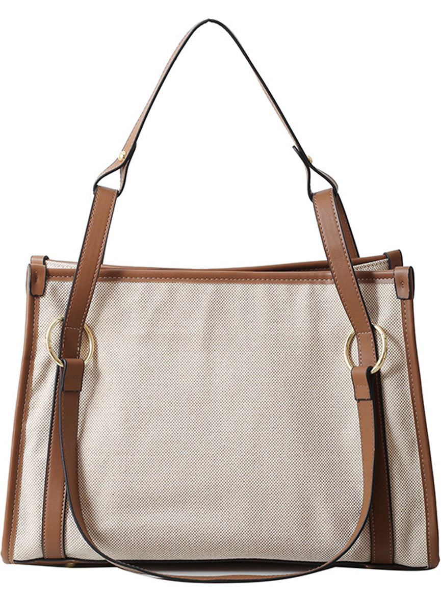 Canvas Contrast Tote Bag