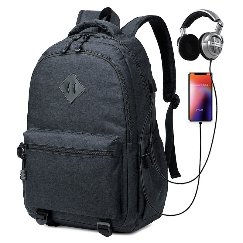 Kids USB Charging Laptop School Backpacks -Black Pink Grey Book Bags For Boys Girls Travel Backpack