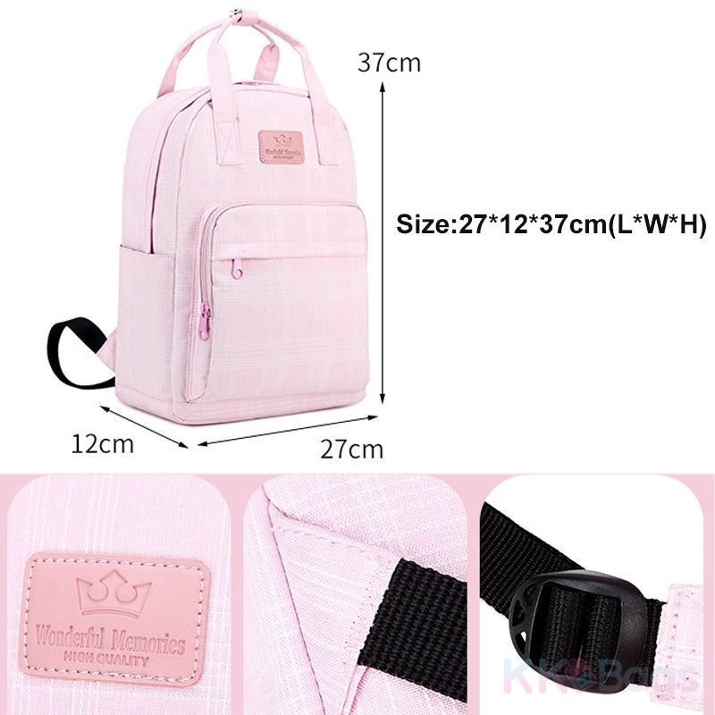 Kids USB School Backpacks - Black Pink Green Book Bags For Boys Girls 18 Inch Laptop Backpack With USB Charging Port For Travel