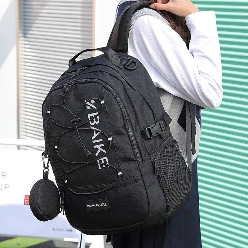 Kids Mesh School Backpacks - Black Khaki Book Bags For Boys Girls Laptop Backpack For Teens Durable Studants