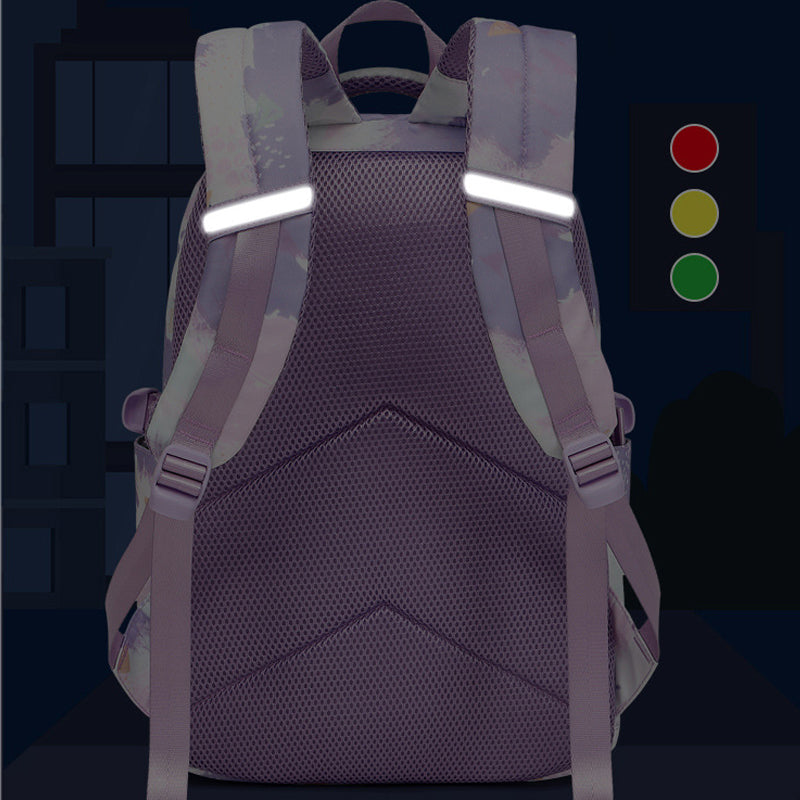 Kids Backpack With Lunch Box School Backpacks - Black Pink Purple Book Bags For Girls Marble Backpack Set For Teen Backpacks & Lunch Box BookBag