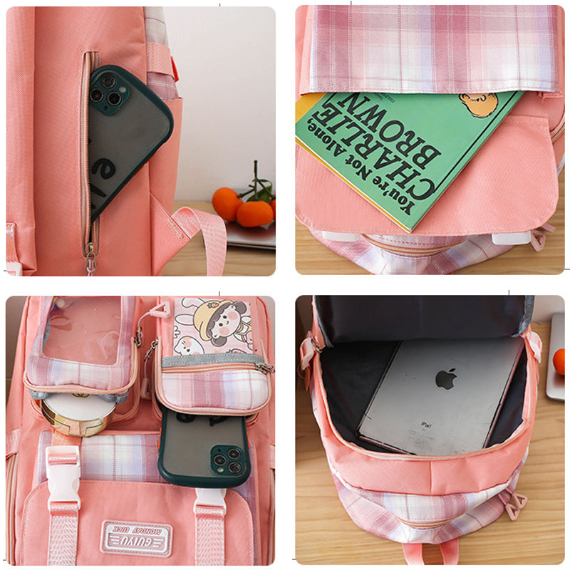 b square kids backpack Kids Backpack With Lunch Box School Backpacks