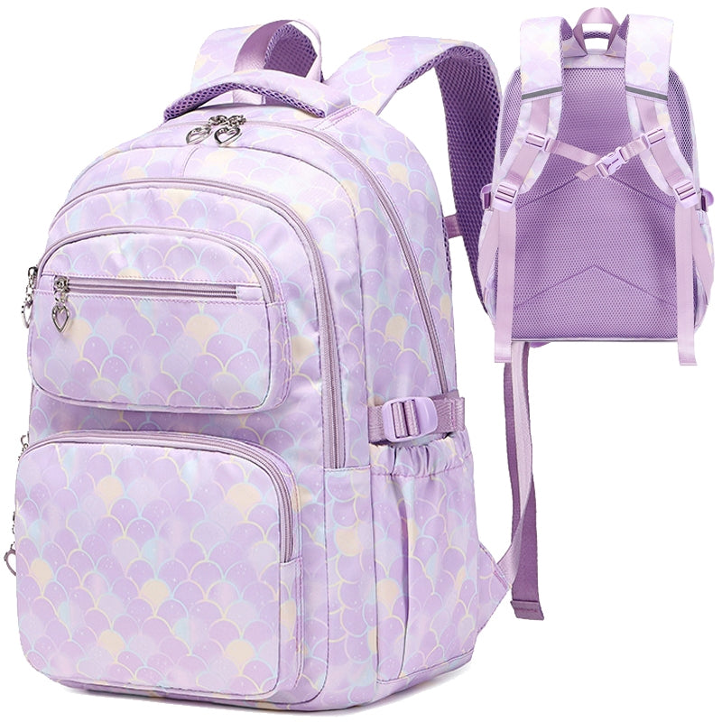 Kids Backpack With Lunch Box School Backpacks - Black Blue Pink Book Bags For Girls Ergonomic Backpacks Kit Durable School Bag Set BookBag