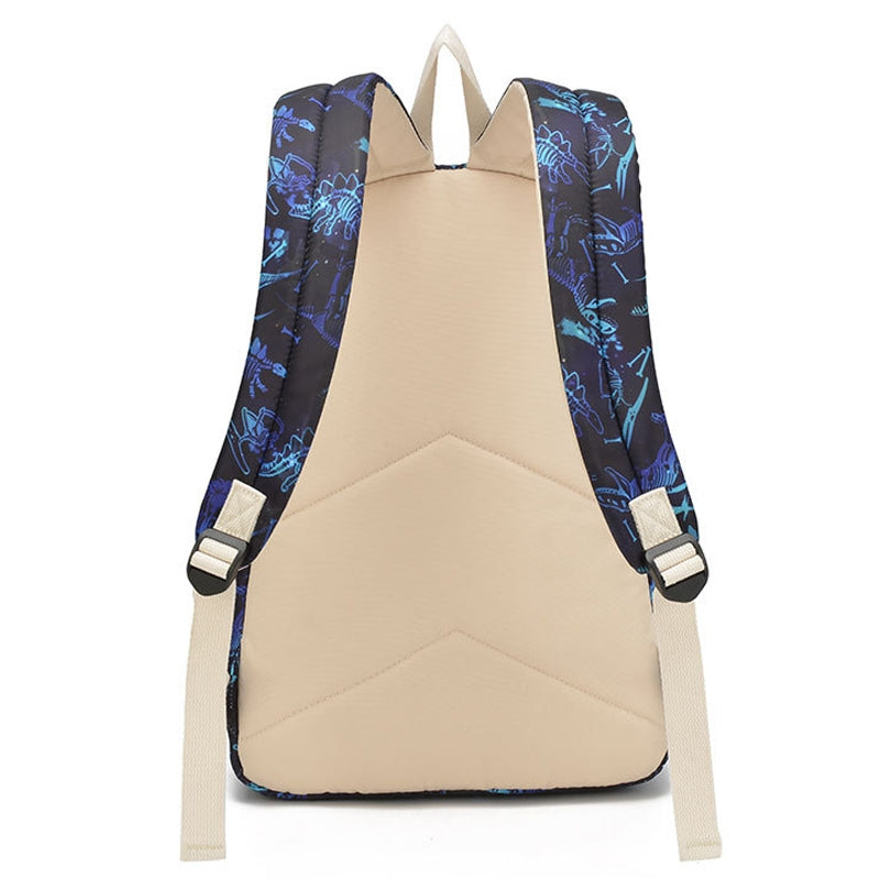 Kids Backpack With Lunch Box Dinosaur School Backpacks - Blue Purple Green Book Bags For Boys Girls With Lunchbox Grade 1-6th BookBag