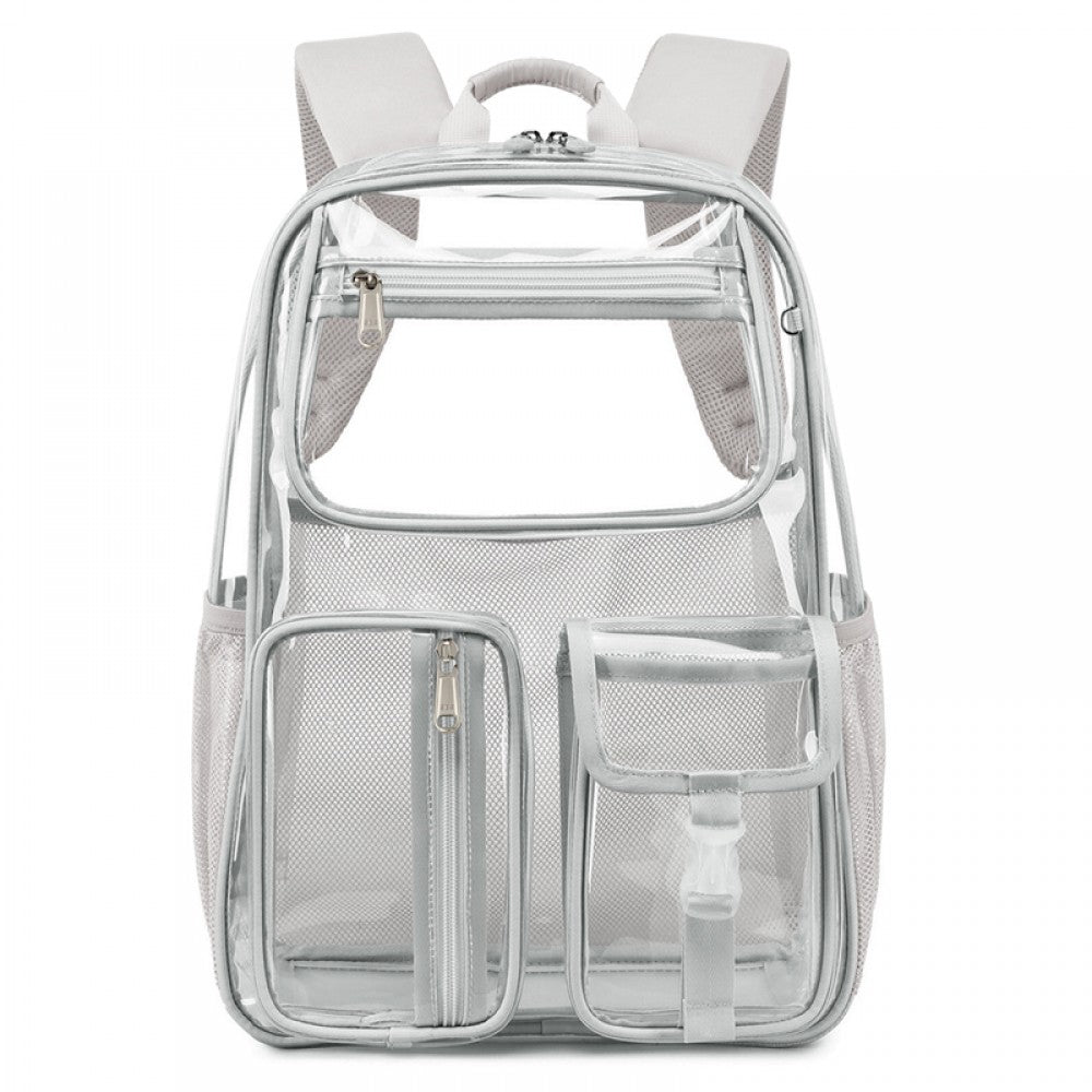 Kids Clear School Backpacks - Black Grey Pink Book Bags For Boys Girls See Through Waterproof TPU Primary Schoolbag