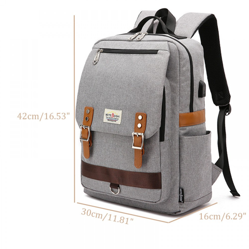 Kids USB School Backpacks - Black Blue GreenBook Bags For Boys Girls Oxford Cloth Bookbag With USB Charging Port For Students