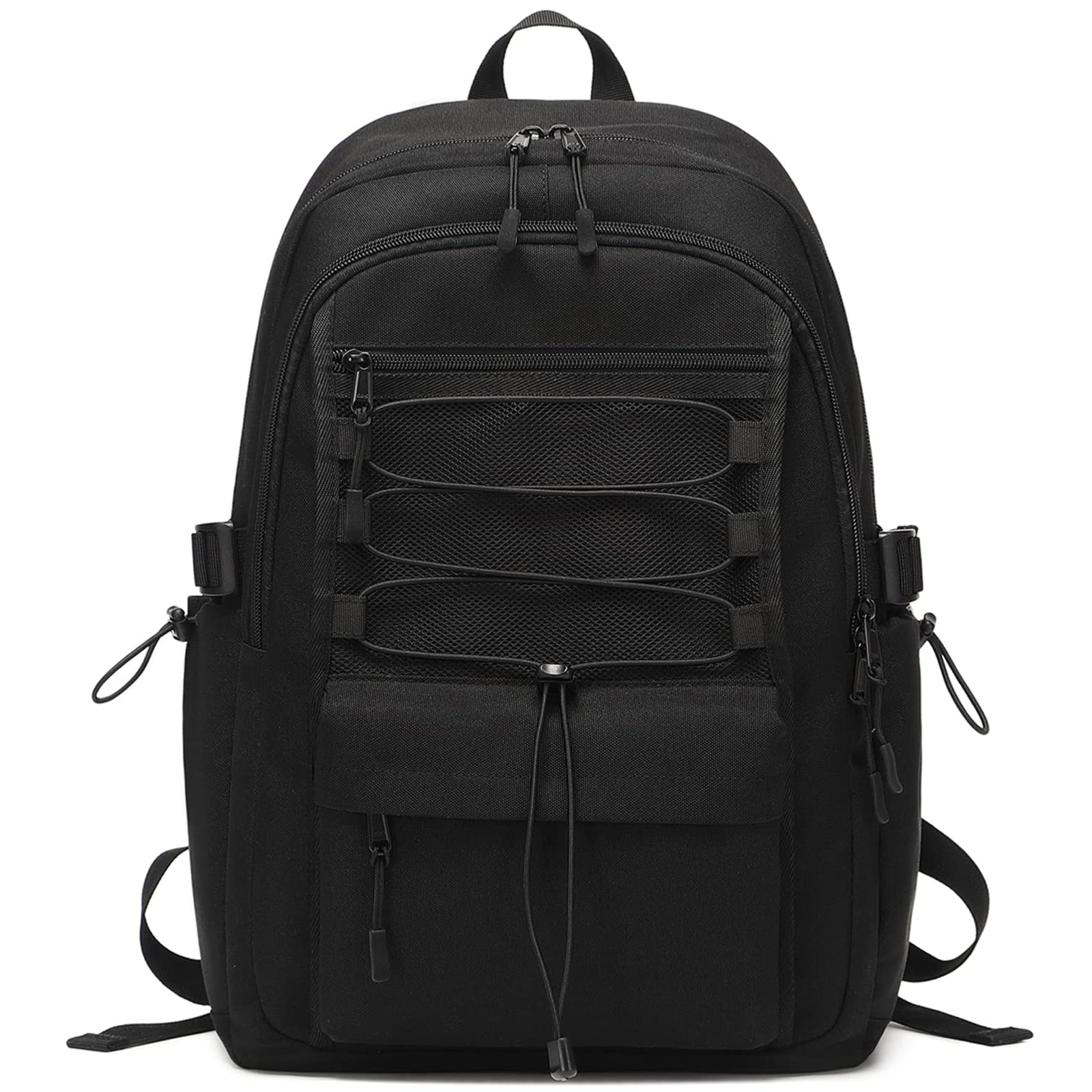 Kids Mesh School Backpacks - Black Khaki Book Bags For Boys Girls Laptop Backpack For Teens Durable Studants