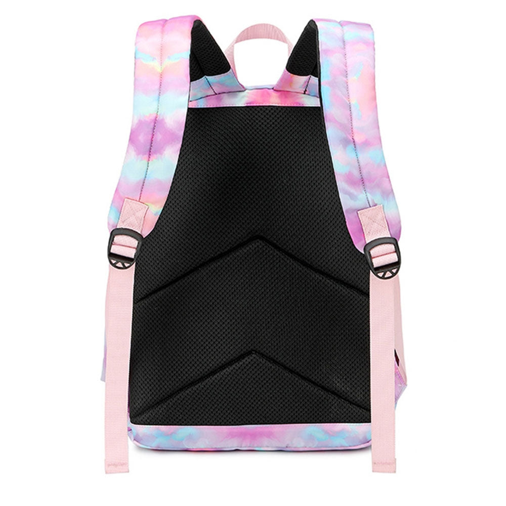 Kids Backpack With Lunch Box USB School Backpacks - Pink Grey Purple Book Bags For Boys Girls Trendy Lightweight Daypack