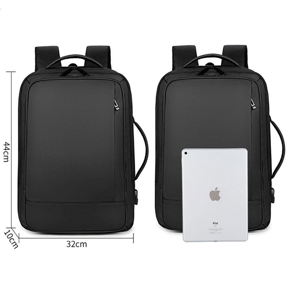Kids USB School Backpacks - Black Book Bags For Boys Girls Business Anti Theft Slim Durable Laptop Backpack With USB Charging Port Water Resistant College School Computer Bag