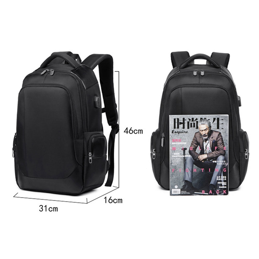 Kids USB School Backpacks - Black Grey Red Book Bags For Boys Laptop Backpack Anti-Theft Bag With USB Charging Port Business
