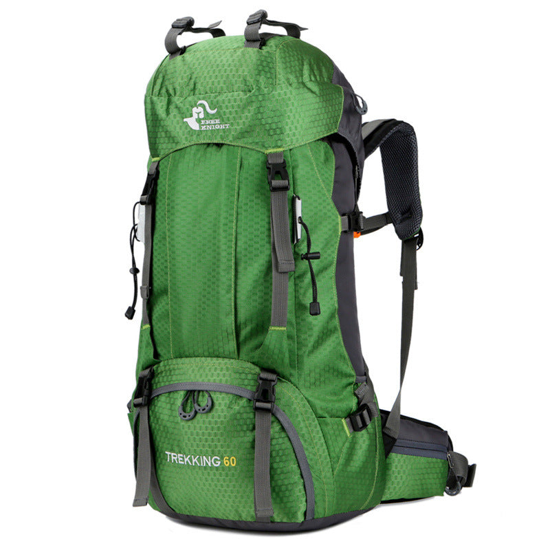 Ybackpacks Nylon Camping Backpack 60L Sports Travel Hiking Backpack Top Level