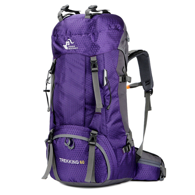 Ybackpacks Nylon Camping Backpack 60L Sports Travel Hiking Backpack Top Level