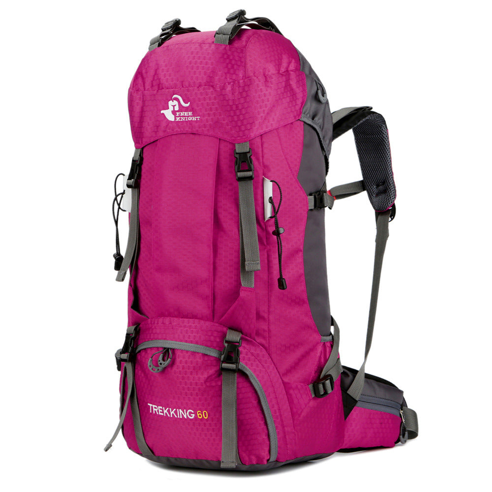 Ybackpacks Nylon Camping Backpack 60L Sports Travel Hiking Backpack Top Level