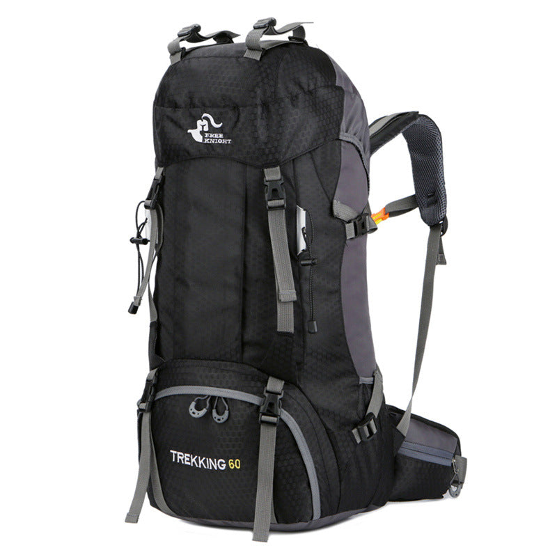 Ybackpacks Nylon Camping Backpack 60L Sports Travel Hiking Backpack Top Level