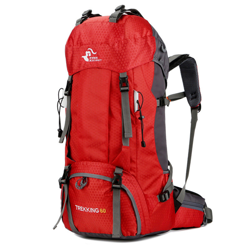 Ybackpacks Nylon Camping Backpack 60L Sports Travel Hiking Backpack Top Level