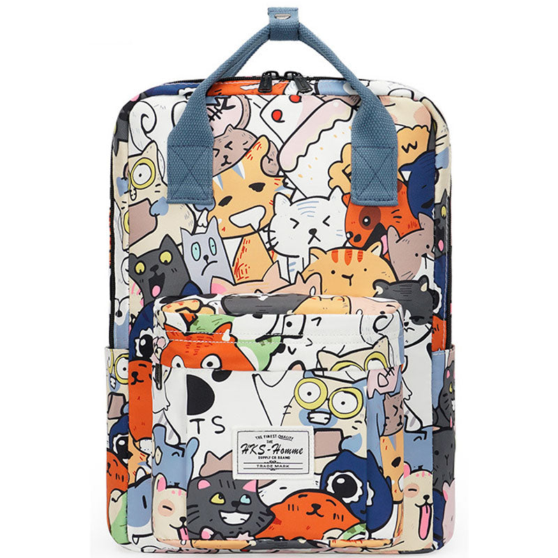 Cartoon Animal Printed Backpacks Travel School College Bag for Girls Boys Teens