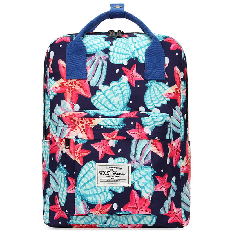 Shell Prints Backpacks Travel Student School Bag for Girls Boys Teens