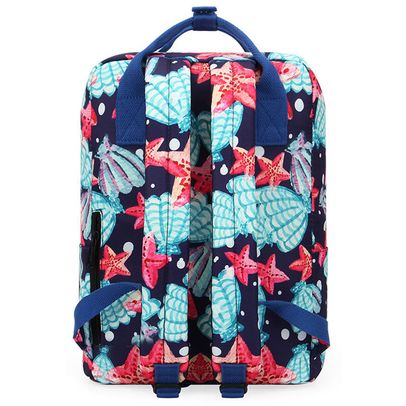 Shell Prints Backpacks Travel Student School Bag for Girls Boys Teens