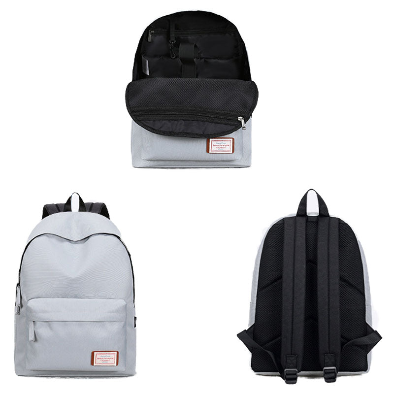 Lightweight Backpack for School Solid Color Travel Boobags