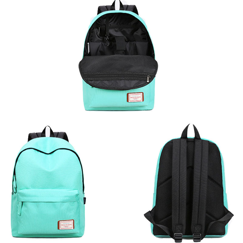 Lightweight Backpack for School Solid Color Travel Boobags