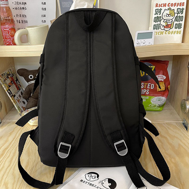 Girls Backpack Teen Rucksack Large Capacity College Student Schoolbag with Decor