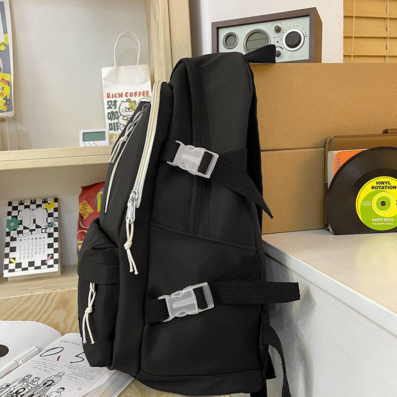 Girls Backpack Teen Rucksack Large Capacity College Student Schoolbag with Decor