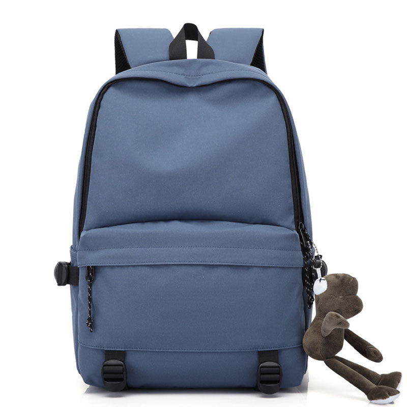 Laptop School Backpack Girls Bookbags Pure Color Schoolbag for Teens