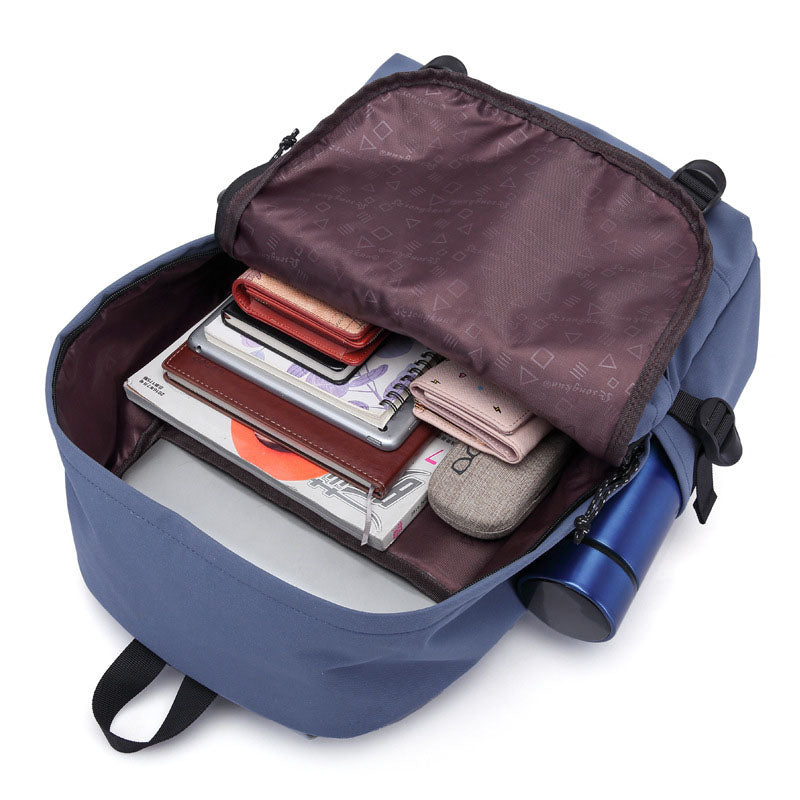 Laptop School Backpack Girls Bookbags Pure Color Schoolbag for Teens