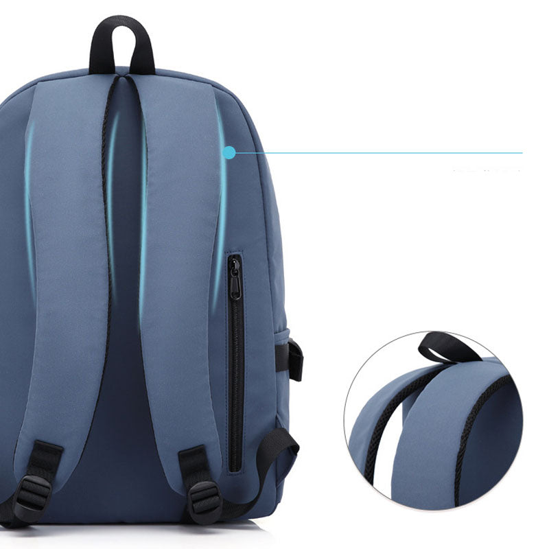 Laptop School Backpack Girls Bookbags Pure Color Schoolbag for Teens