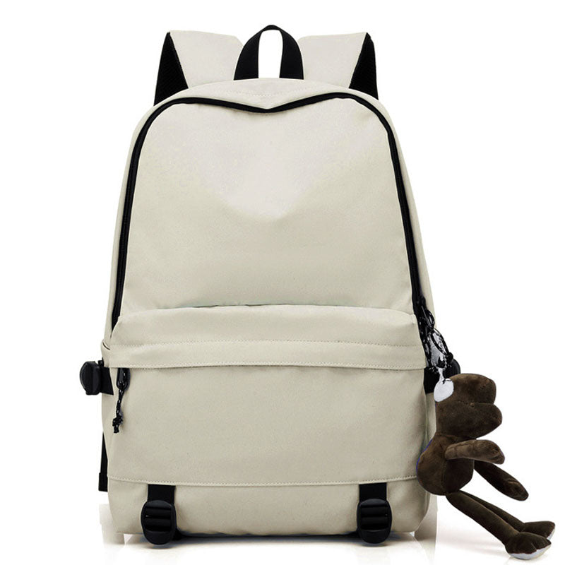Laptop School Backpack Girls Bookbags Pure Color Schoolbag for Teens