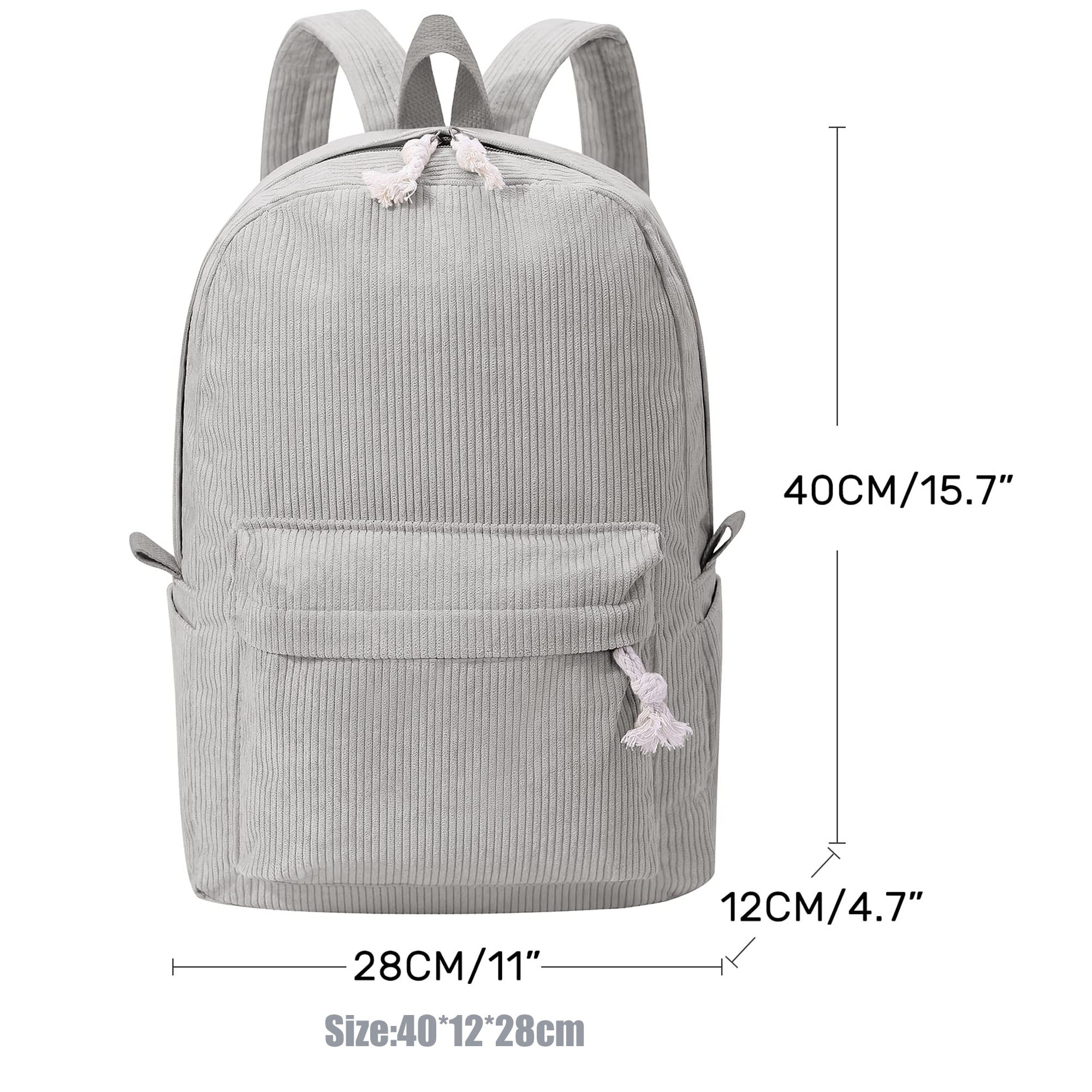 Large Capacity Corduroy Backpack Leisure Student Schoolbags