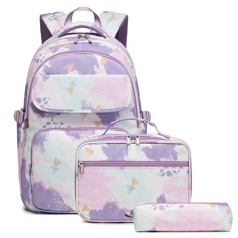 Printed Backpack Set For School Kids Teen Backpacks & Lunch Box Sets